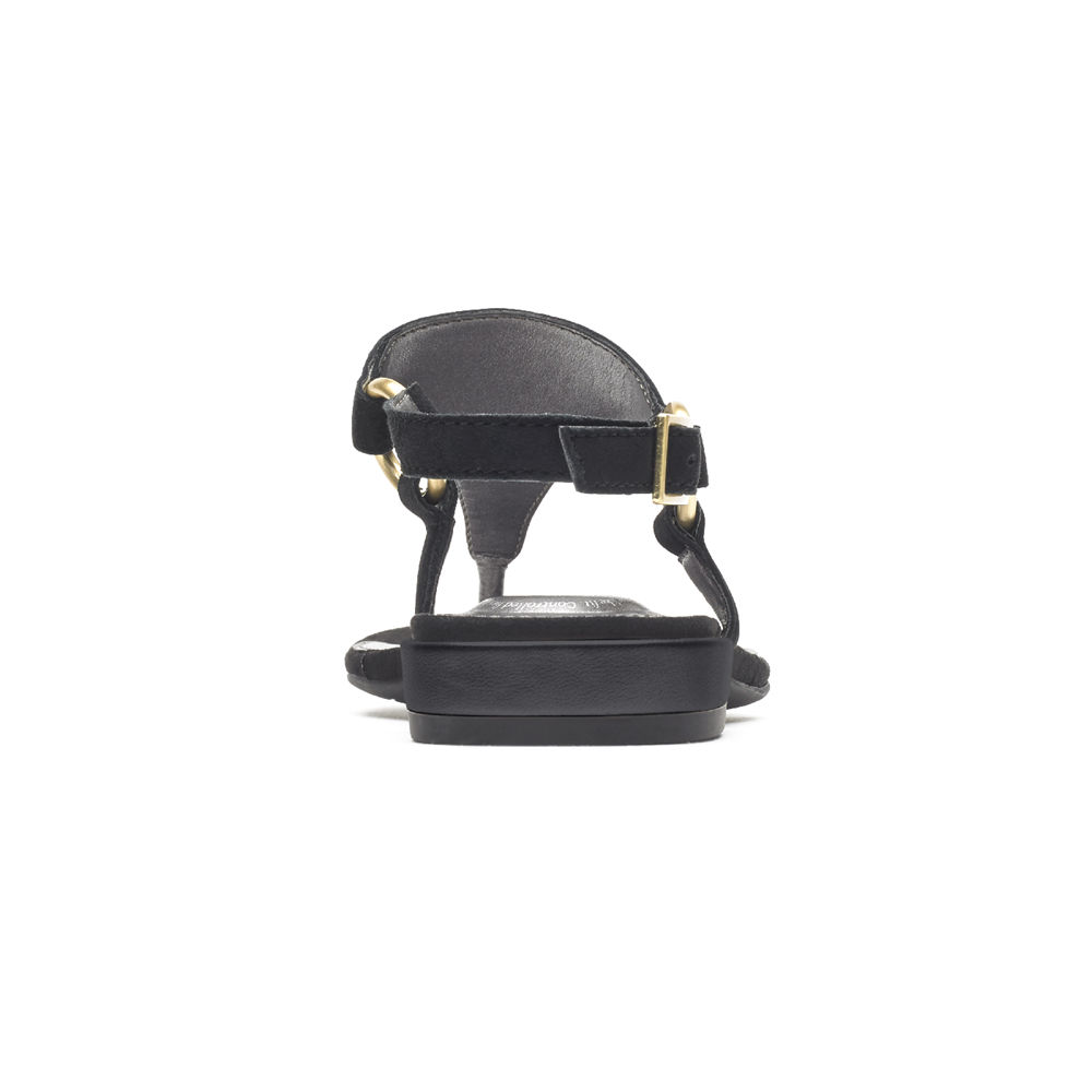 Rockport Sandaler Dame Svart - Total Motion Zosia Thong - ICPK40152